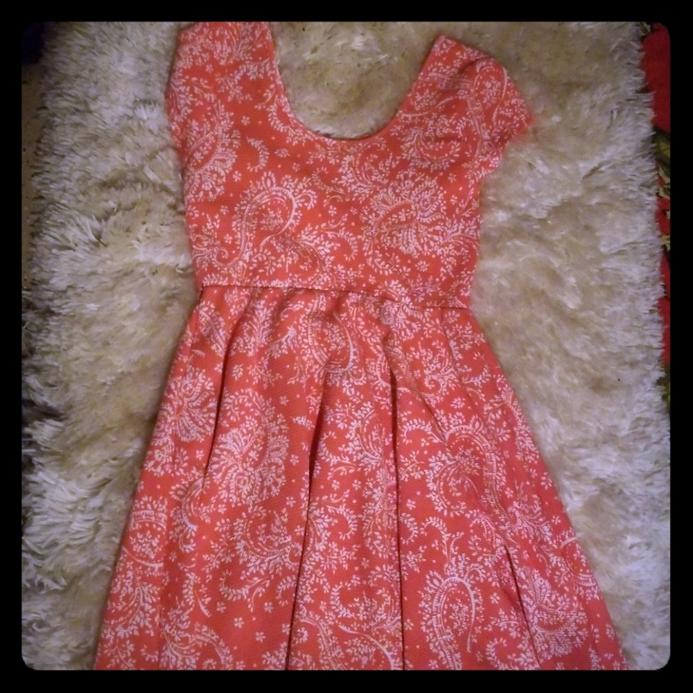 Peach and White Aero Dress